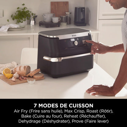 2026 NINJA Foodi AF500EU – Friteuse à Air Chaud FlexDrawer 10,4 L, Double Zone avec Séparateur Amovible, 7 Fonctions de Cuisson – Édition Limitée Haute Performance