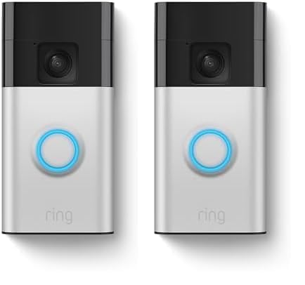 2026 Ring Sonnette Vidéo sur Batterie, Vidéo Plein Pied, Vue en Direct avec Audio Bidirectionnel et Détection de Mouvement (dernier modèle)
