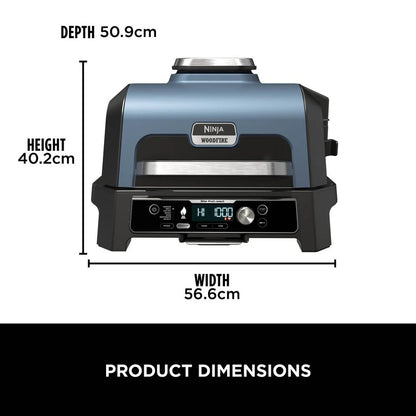 2026 Ninja Woodfire Pro Connect XL Barbecue et Fumoir Électrique avec Support et Housse
