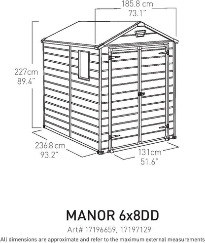 2026 Keter Manor 68 – Abri de Jardin 4,1 m² Étanche & Anti-UV, Édition Limitée