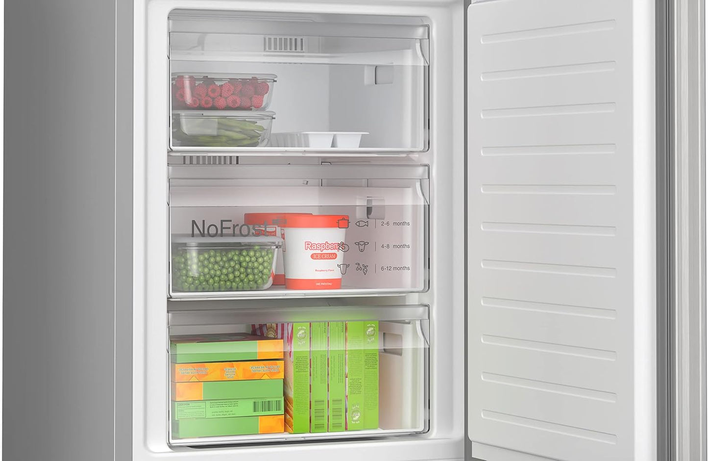 KGN367LDF- S&eacute;rie 4,R&eacute;frig&eacute;rateur combin&eacute; pose-libre,186 x 60 cm,Inox