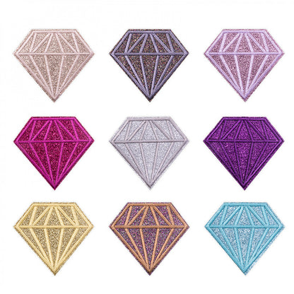 colorful diamond embroidered patches iron on