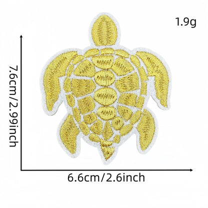colorful sea turtle embroidered patches animal design iron on