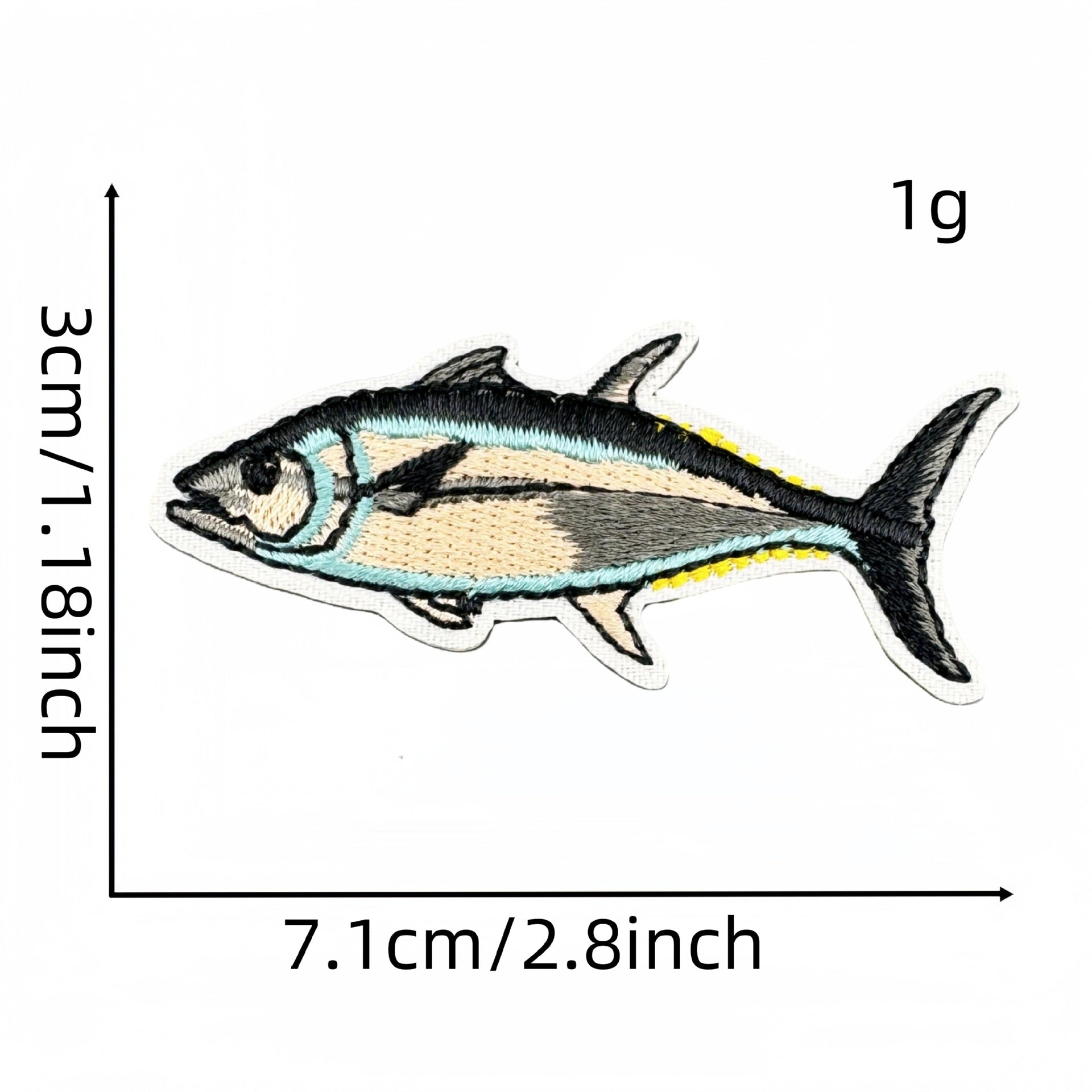 ocean fish embroidered patches marine life design iron on