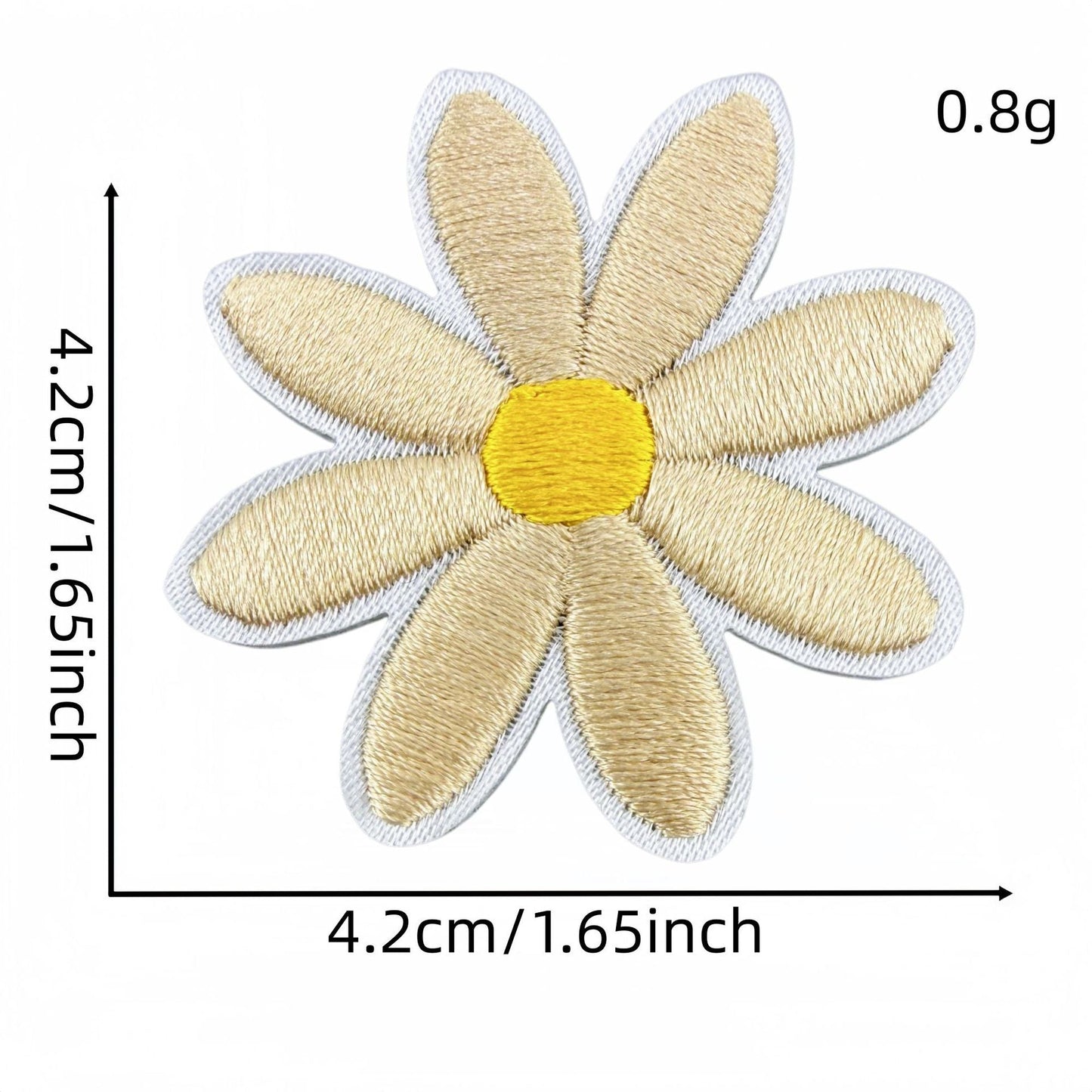 daisy flower embroidered patches multicolor floral set iron on