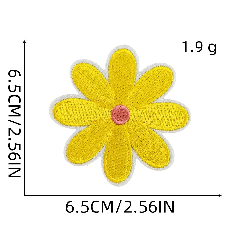 bee butterfly floral embroidered patches summer garden iron on
