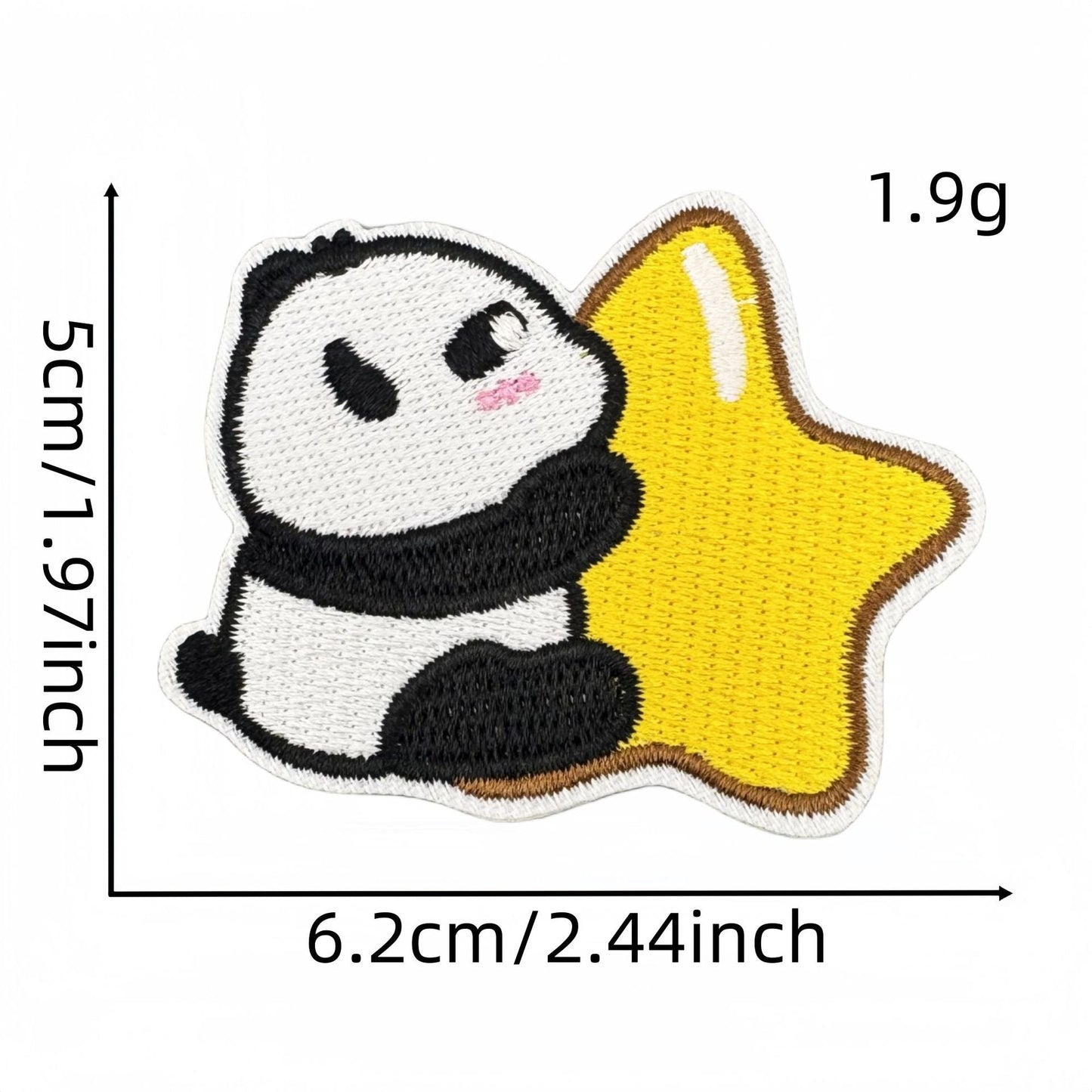 cute panda embroidered patches animal design iron on