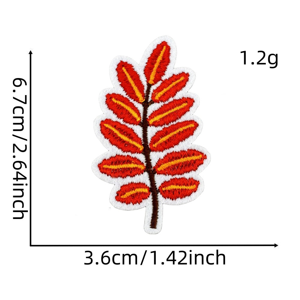 autumn harvest embroidered patches fall seasonal design iron on