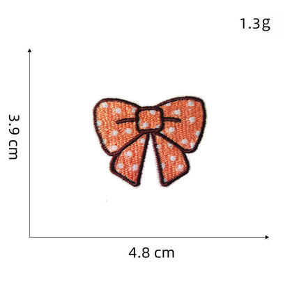 colorful bow tie embroidered patches multicolor design iron on