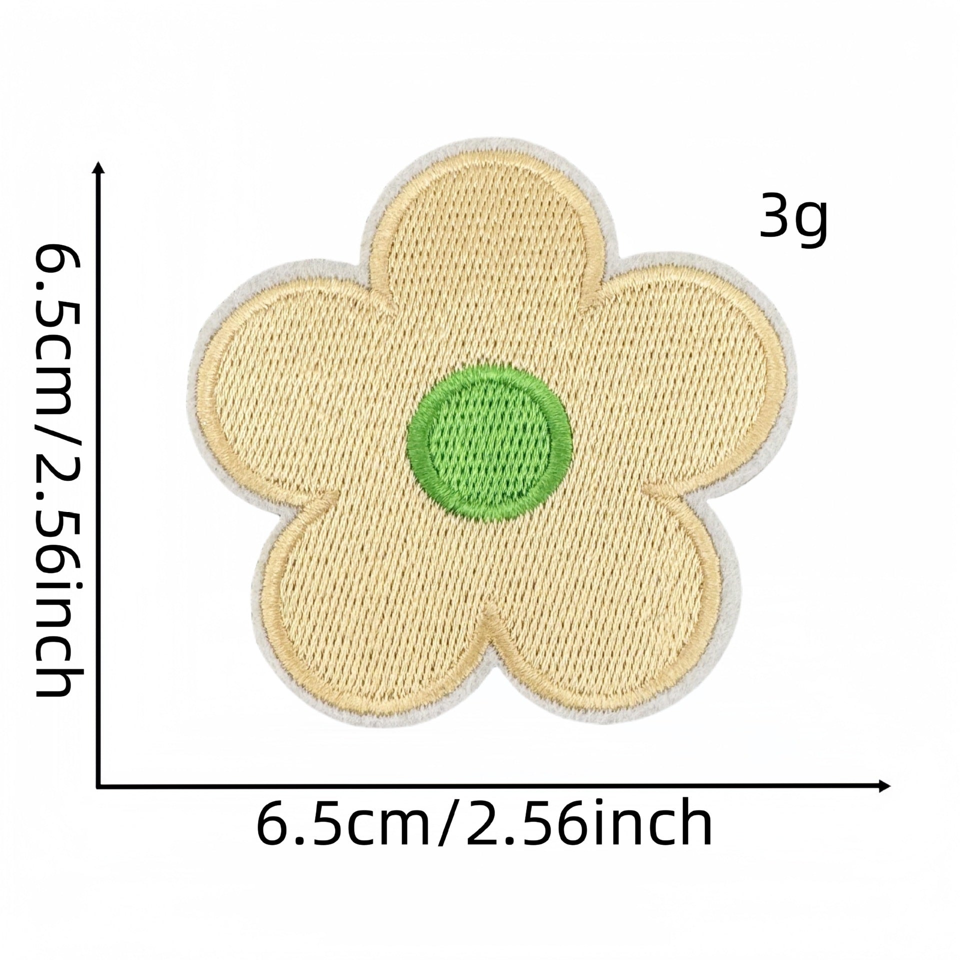 pastel flower embroidered patches peel and stick self adhesive