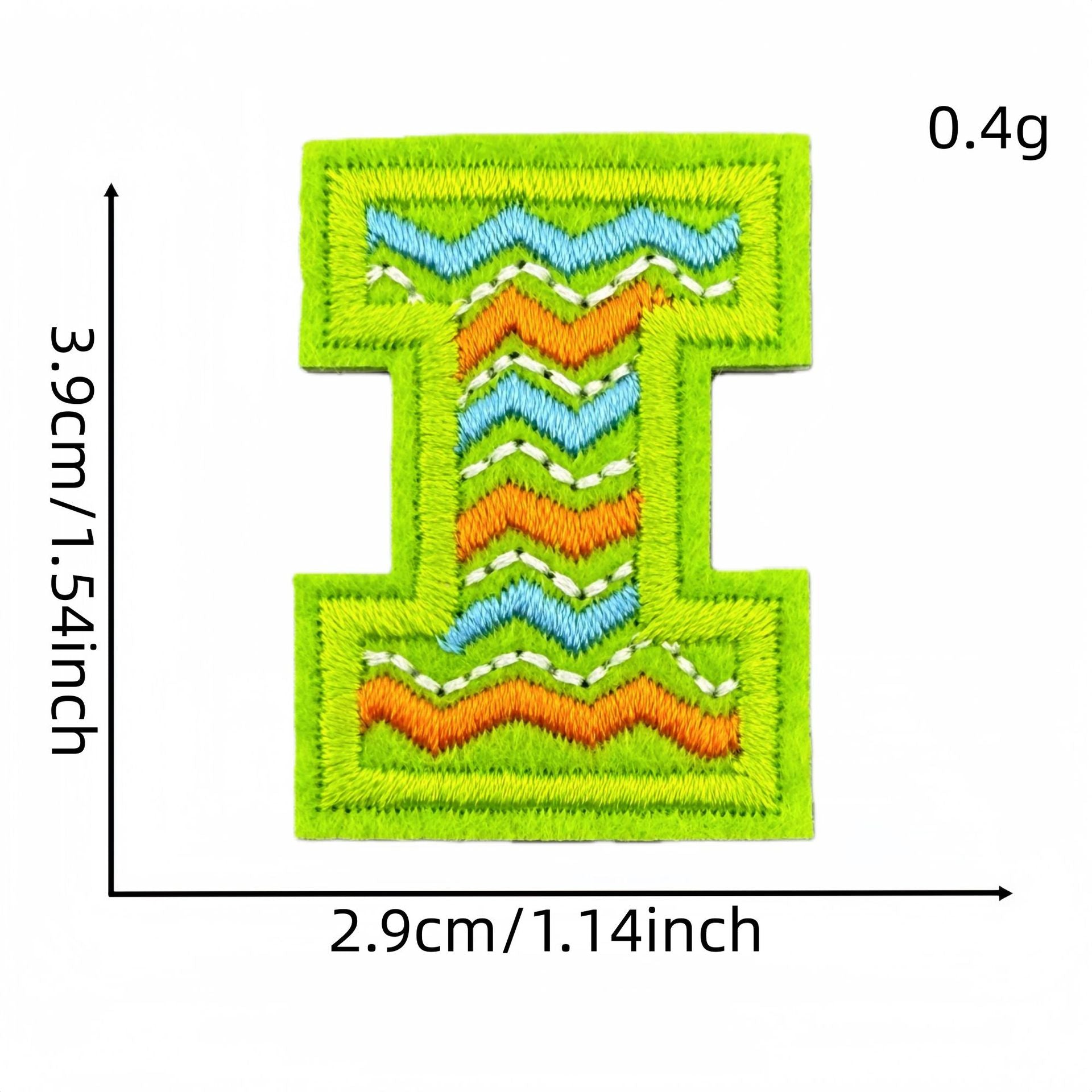 colorful alphabet embroidered patches A to Z letter design iron on