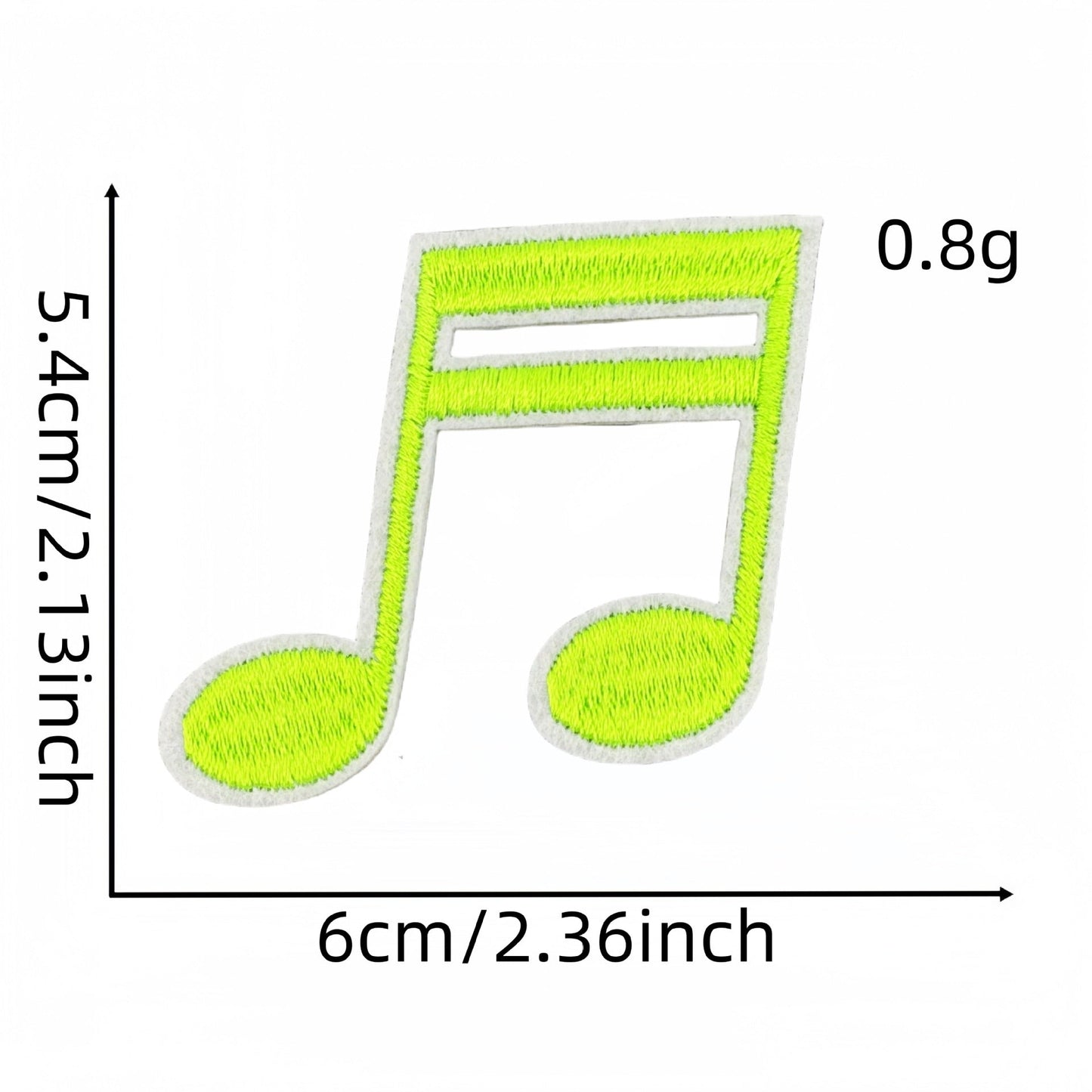 colorful music note embroidered patches iron on