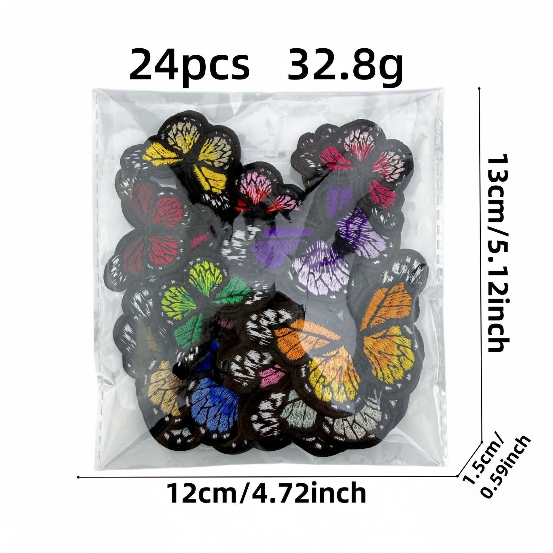 colorful butterfly embroidered patches multicolor design iron on