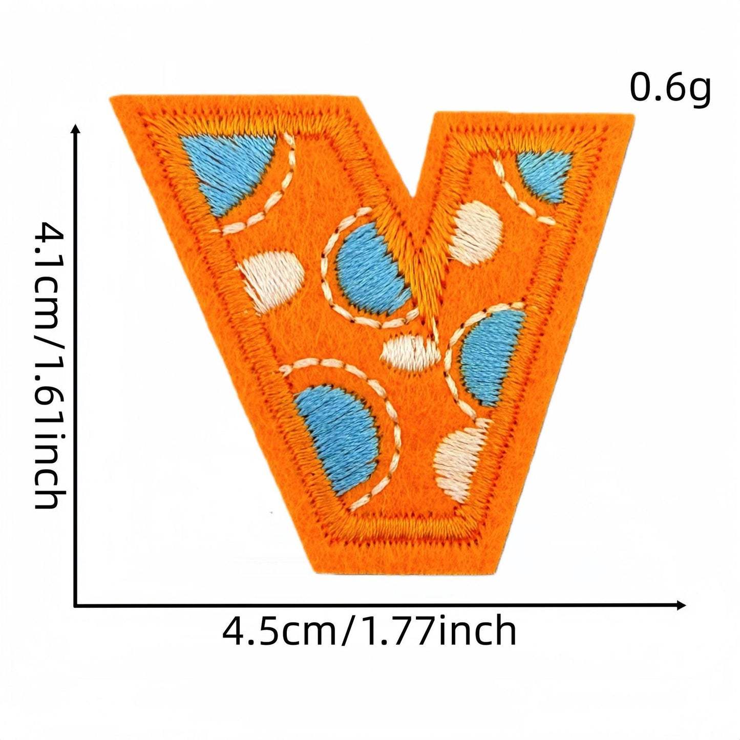 colorful alphabet embroidered patches A to Z letter design iron on