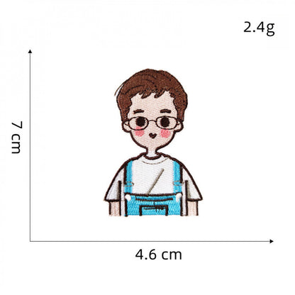 cartoon character embroidered patches iron on couple style