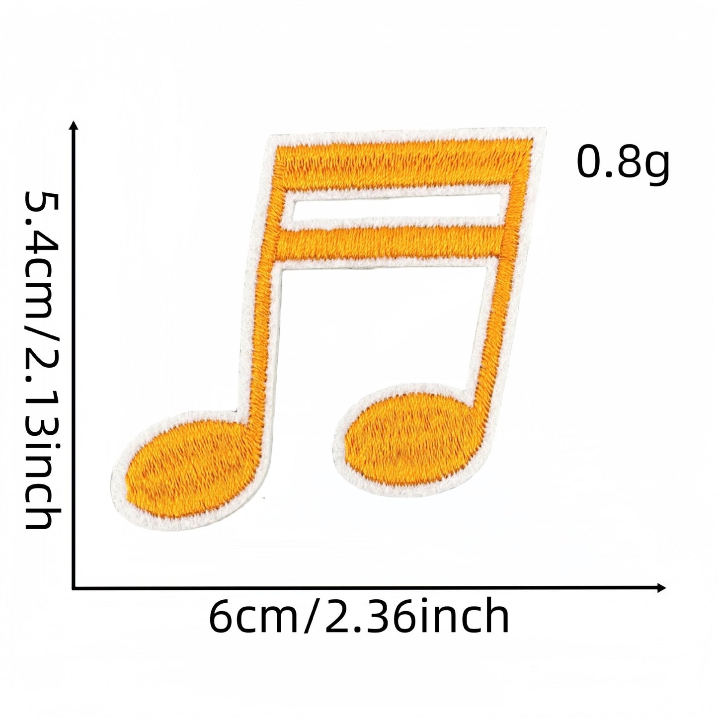colorful music note embroidered patches iron on