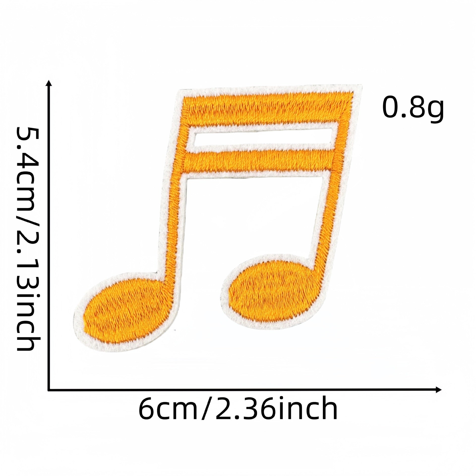 colorful music note embroidered patches iron on