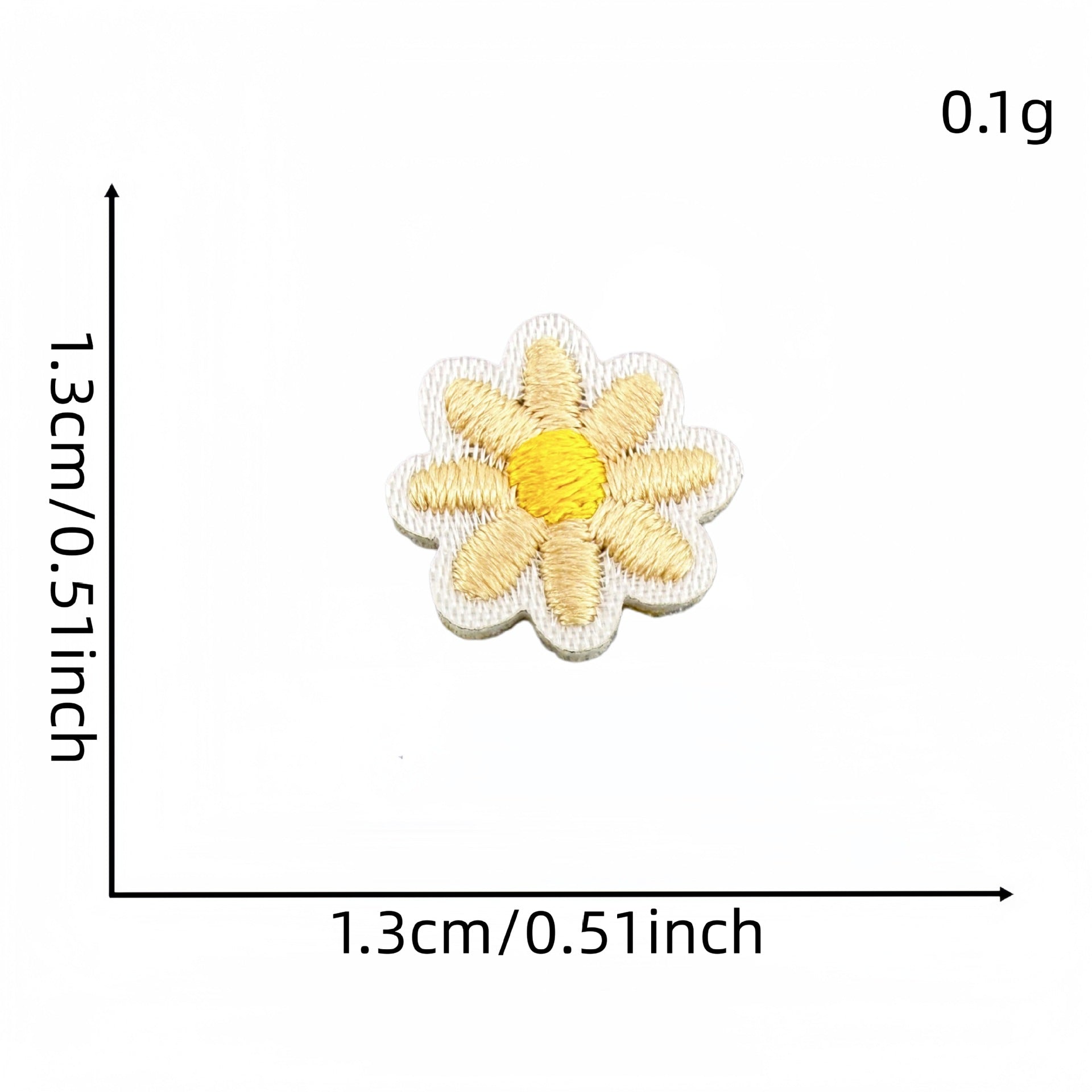 daisy flower embroidered patches multicolor floral set iron on