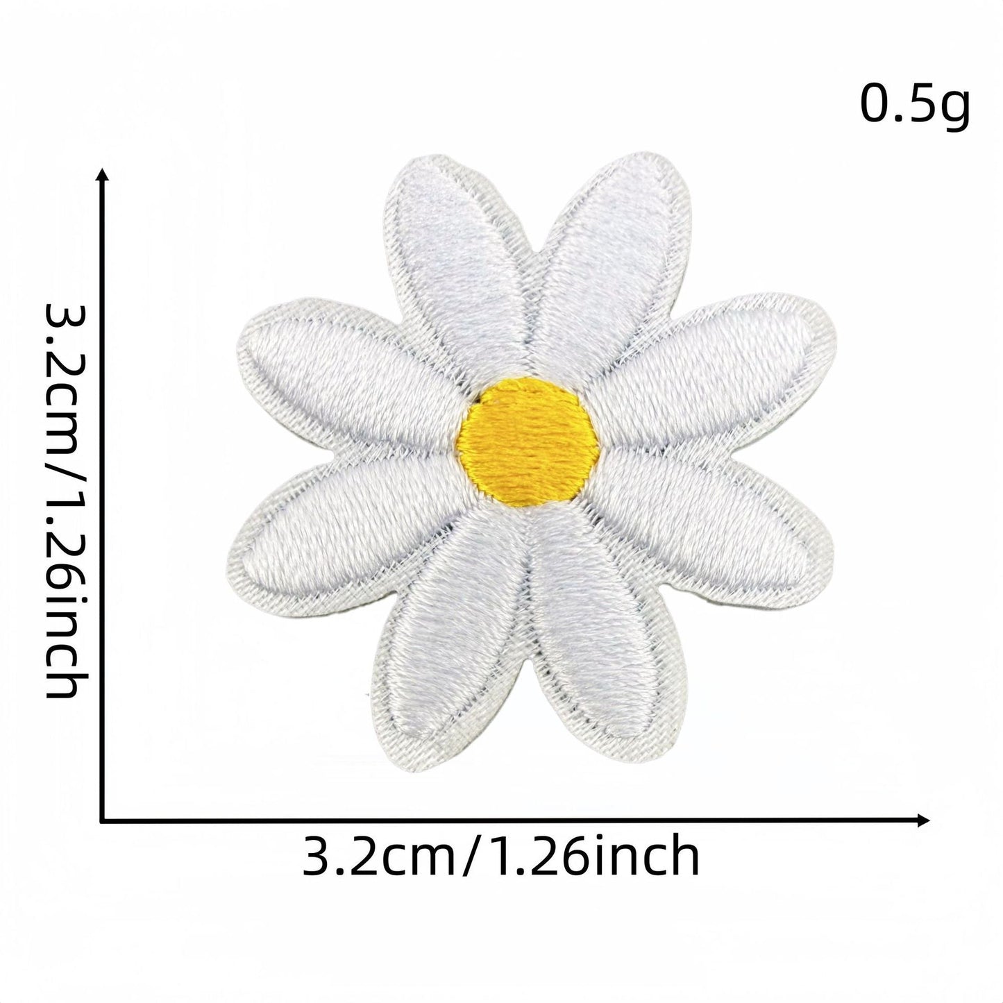 daisy flower embroidered patches multicolor floral set iron on