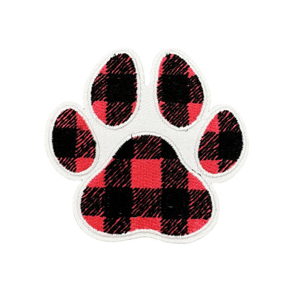 colorful animal paw print embroidered patches iron on