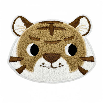 cute tiger embroidered patches animal design iron on
