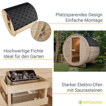 Sauna tonneau 2026 au Spitzberg avec four à sauna