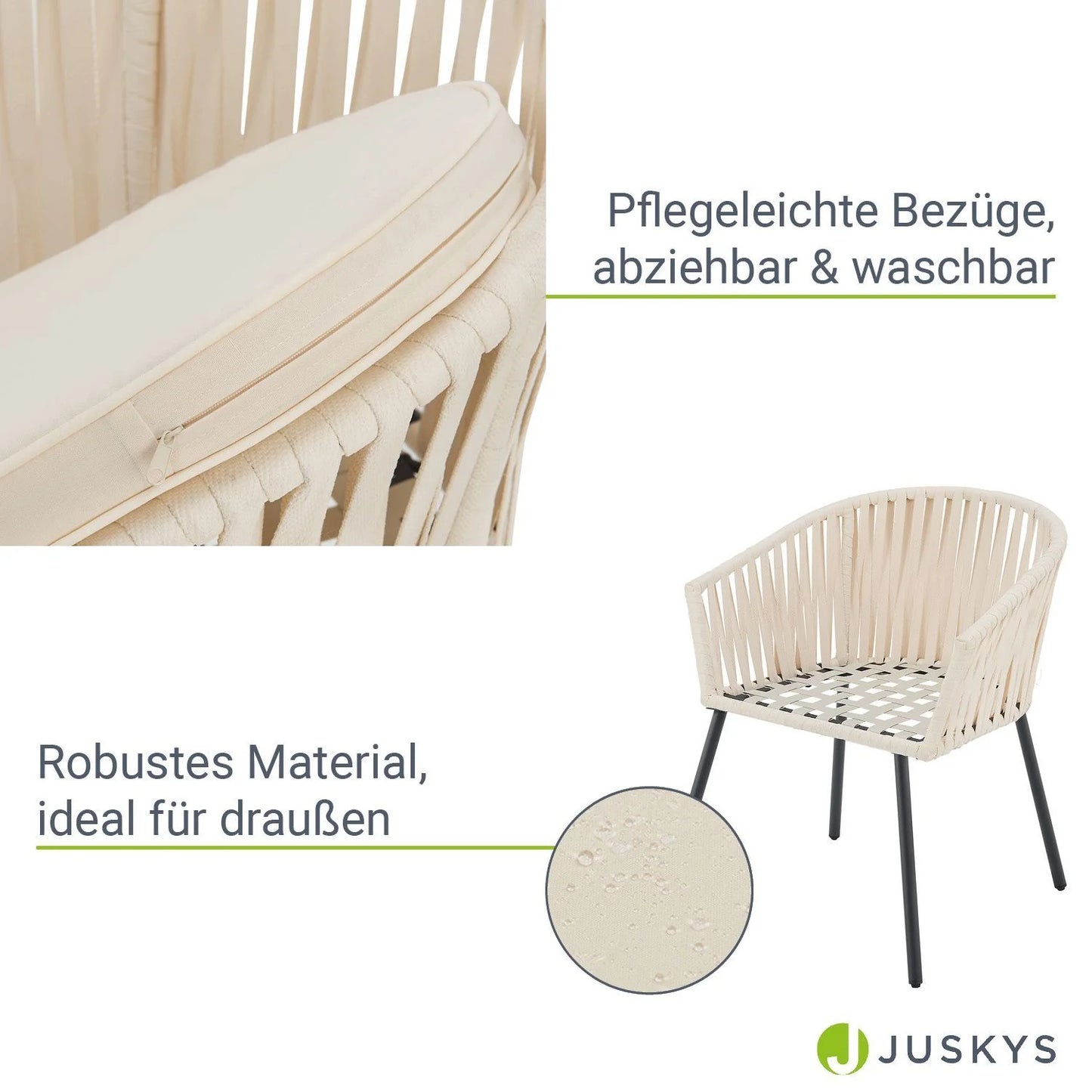 Ensemble de 2 chaises en corde 2026