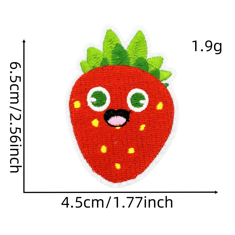 strawberry embroidered patches cute fruit design iron on