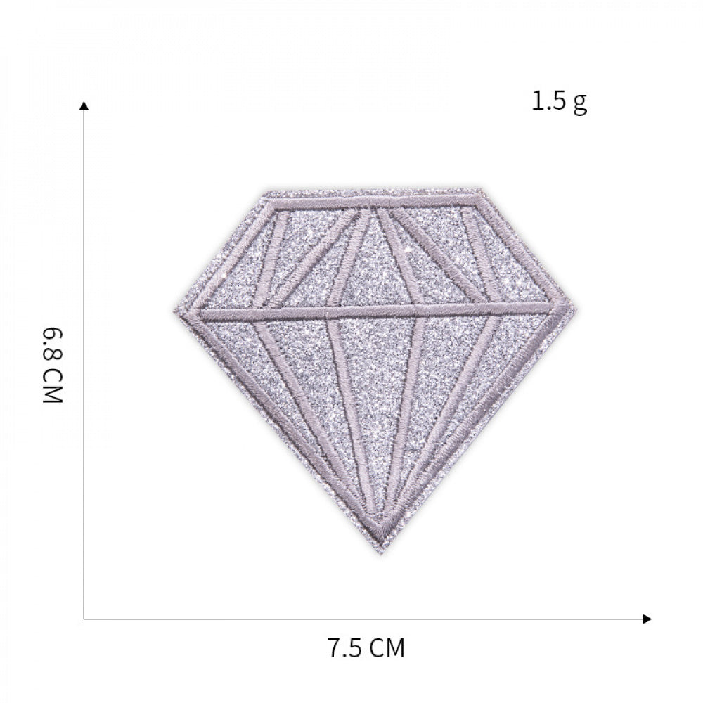 colorful diamond embroidered patches iron on