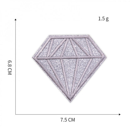 colorful diamond embroidered patches iron on