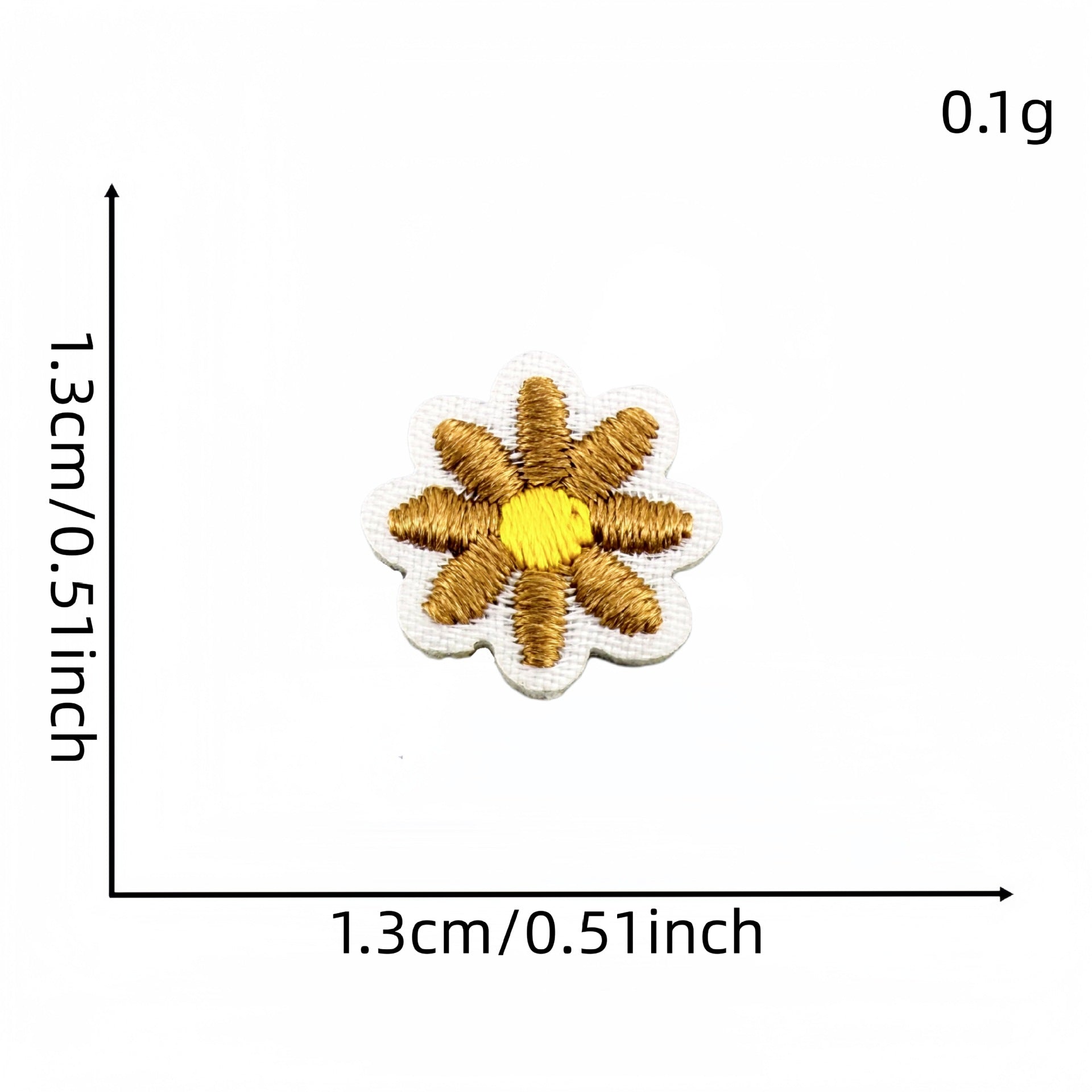 daisy flower embroidered patches multicolor floral set iron on