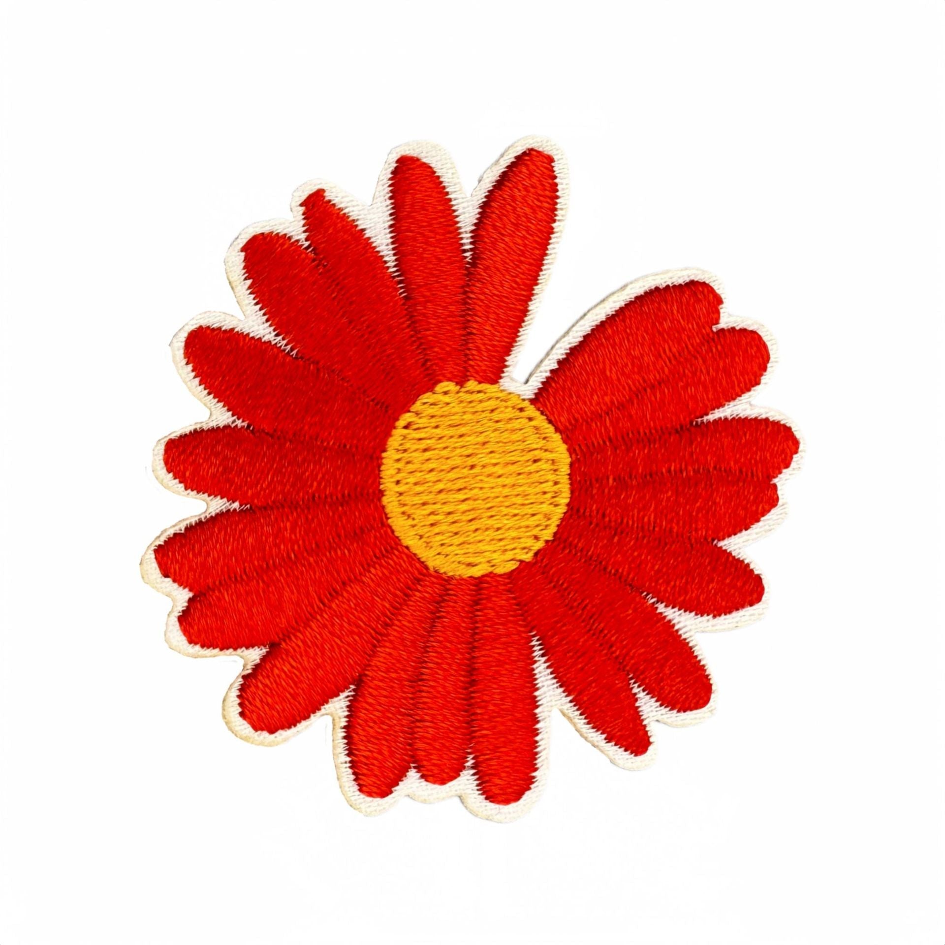 colorful daisy embroidered patches peel and stick self adhesive