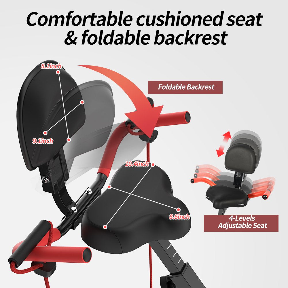 Vélo d'entraînement pliable Pooboo 3 en 1 pour la maison, supportant jusqu'à 136 kg (300 lb).