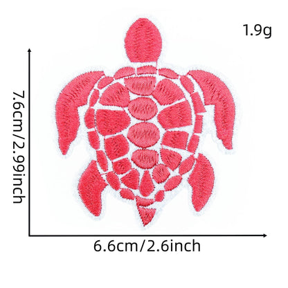 colorful sea turtle embroidered patches animal design iron on