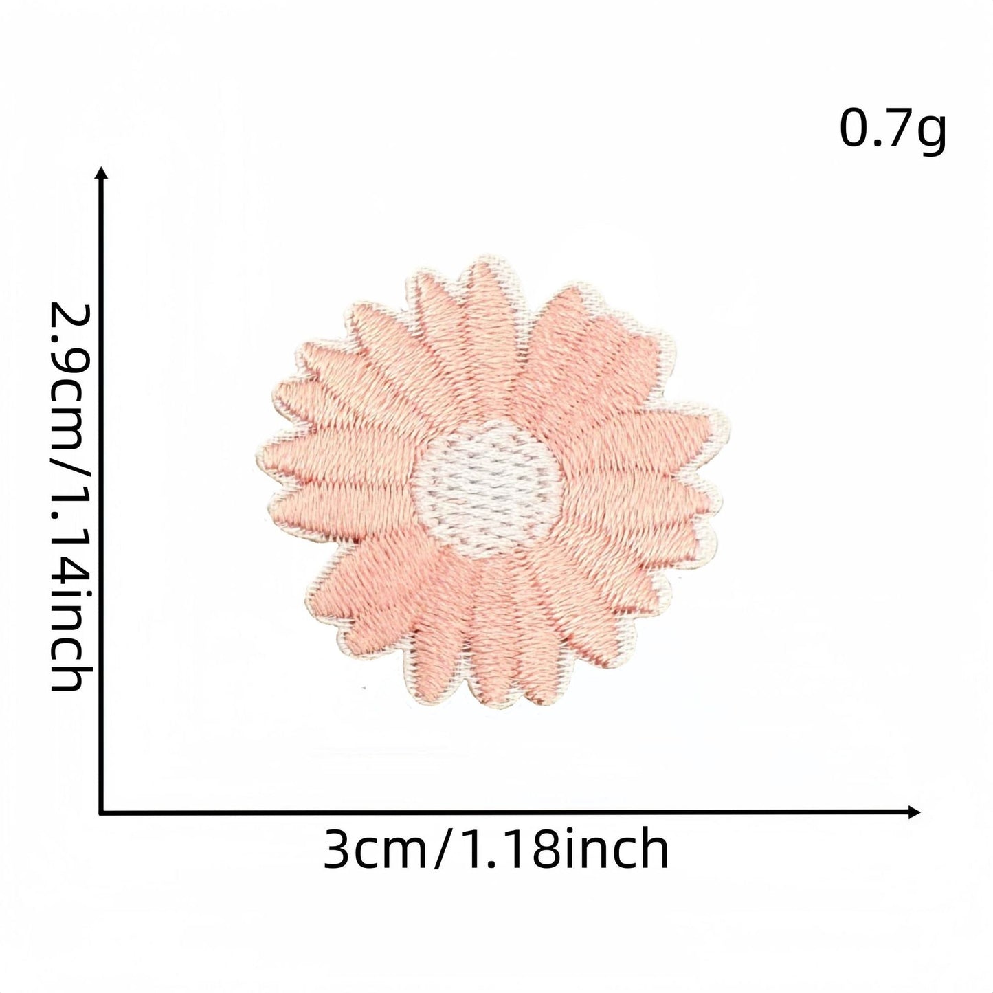 colorful daisy embroidered patches peel and stick self adhesive