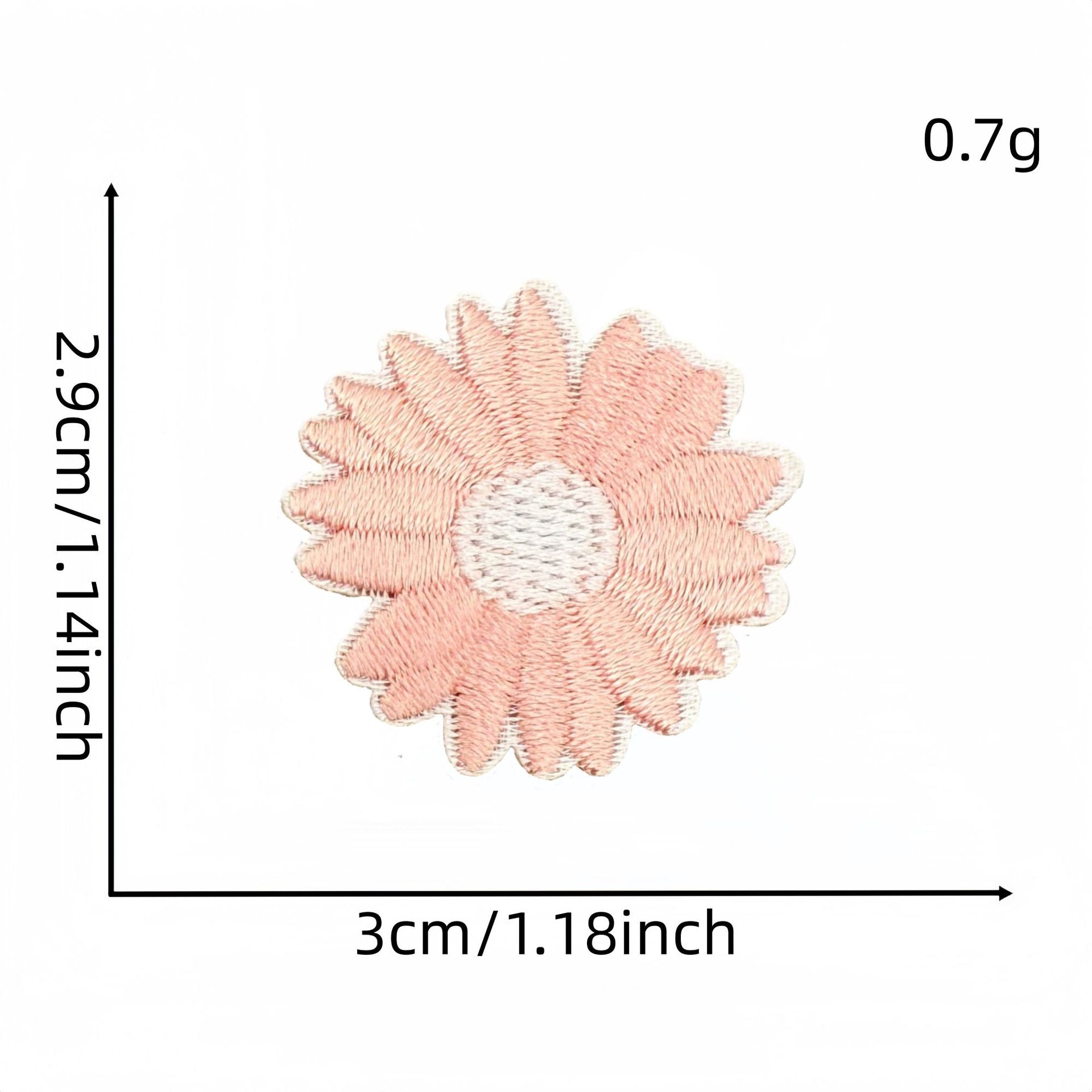 colorful daisy embroidered patches peel and stick self adhesive