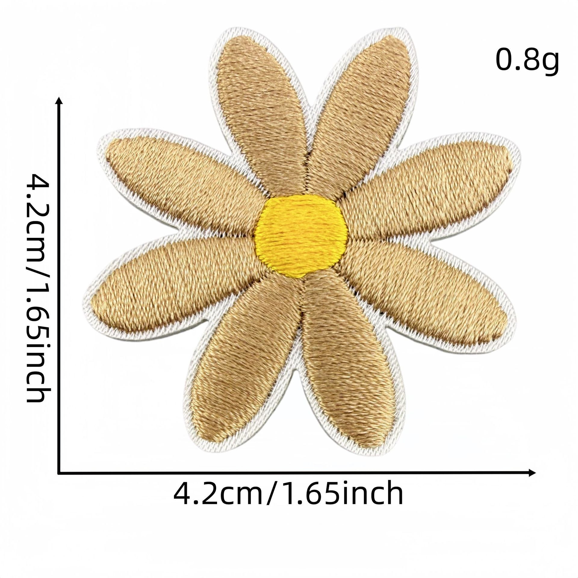daisy flower embroidered patches multicolor floral set iron on