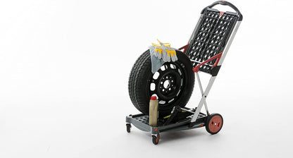 Chariots pliables, fonctionnels et polyvalents 2026 | Chariot pliable mobile | Chariot de courses avec boîte de rangement (noir)