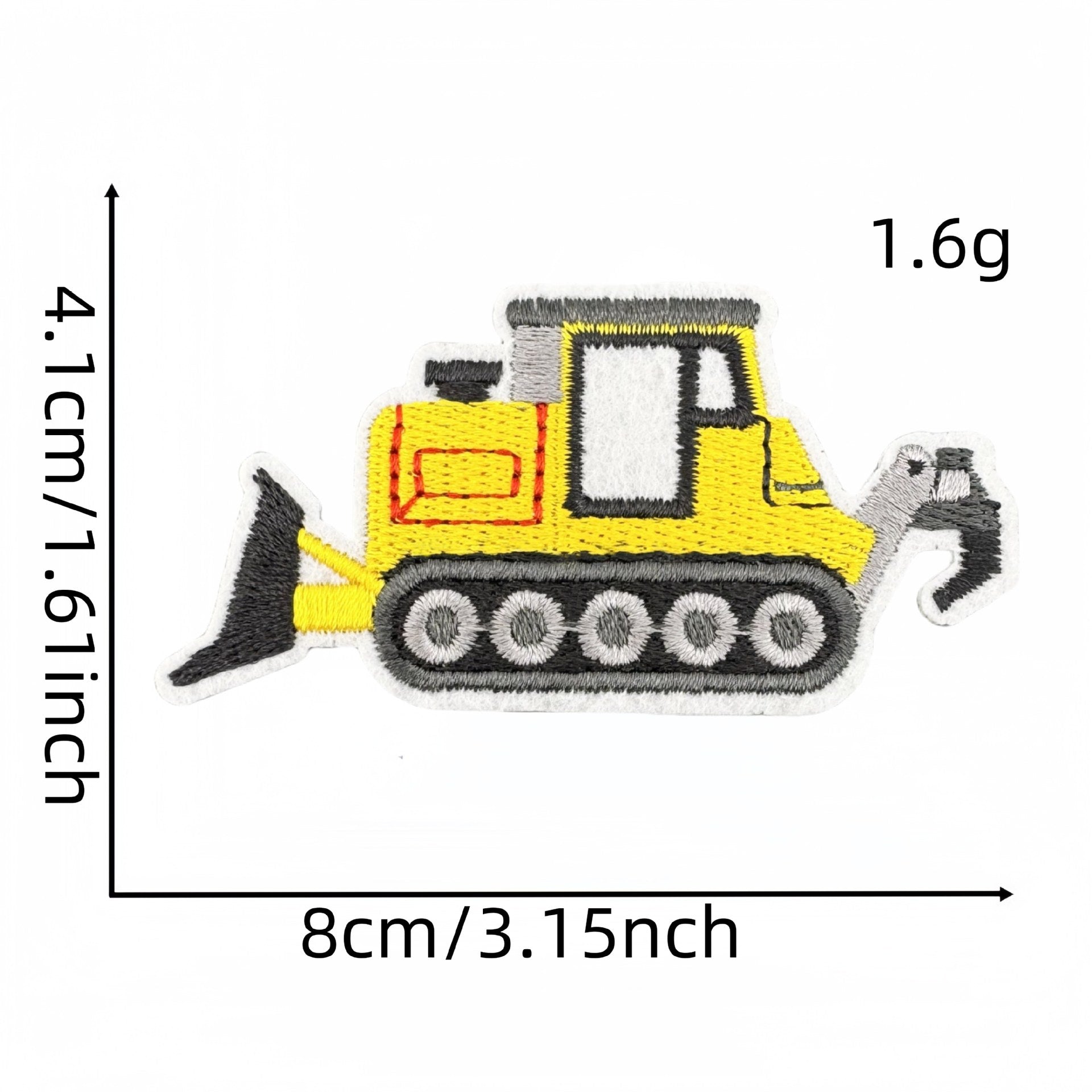 construction vehicle embroidered patches excavator truck iron on