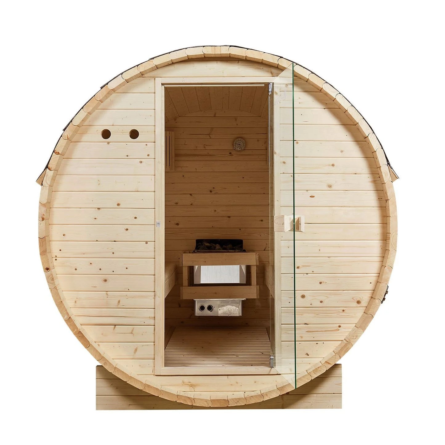 Sauna tonneau 2026 au Spitzberg avec four à sauna