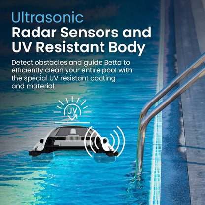 Nettoyeur de skimmer robotisé automatique à énergie solaire 2026 pour piscines avec 30 heures de performance de nettoyage continue grâce à son fonctionnement sur batterie et à ses deux moteurs repensés, tolérants au sel et au chlore (blanc)