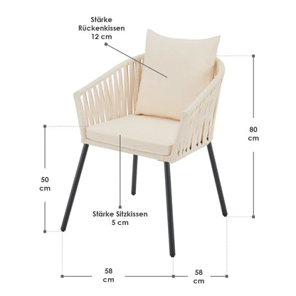 Ensemble de 2 chaises en corde 2026