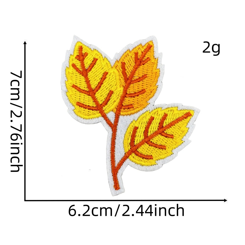 autumn harvest embroidered patches fall seasonal design iron on