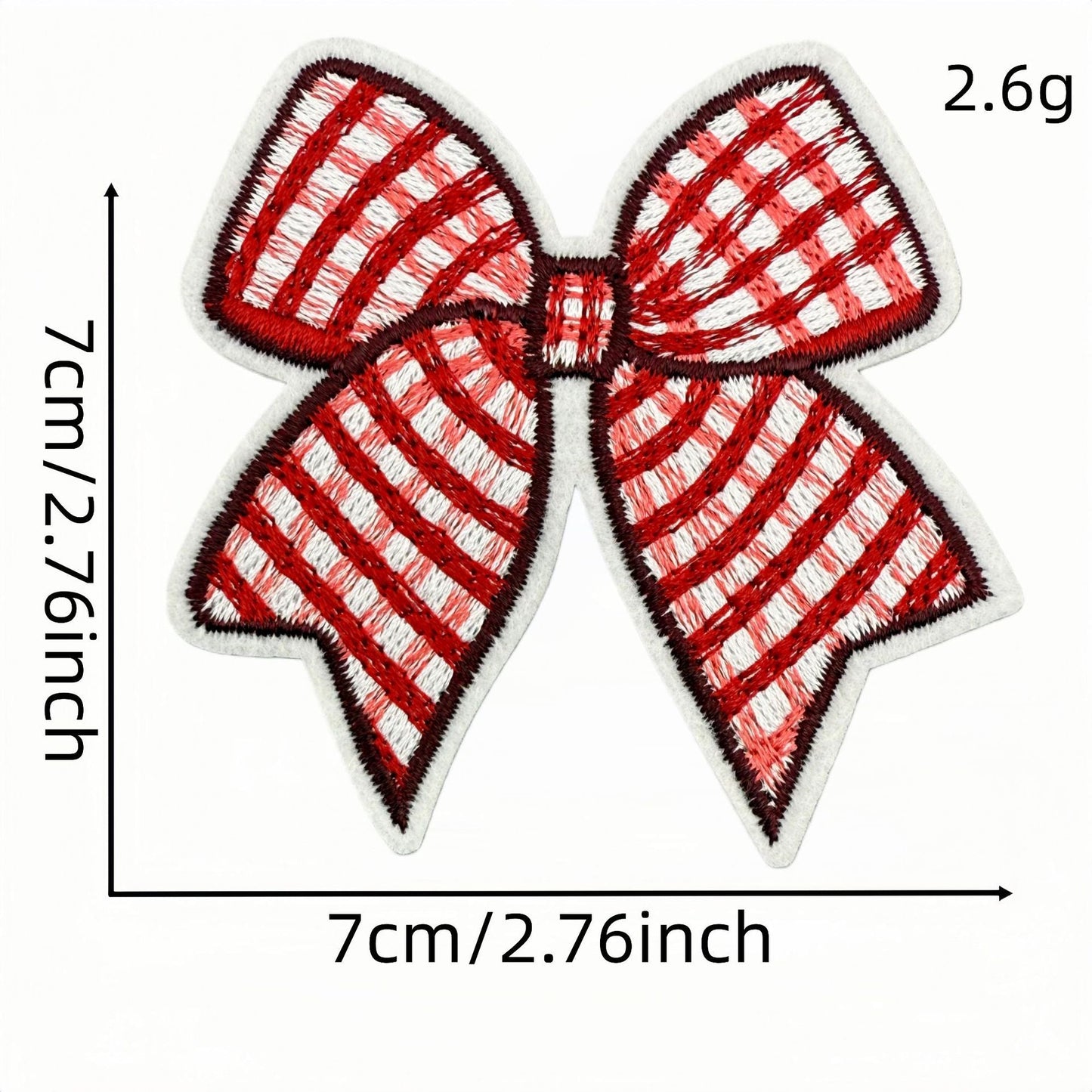 red bow embroidered patches iron on multicolor
