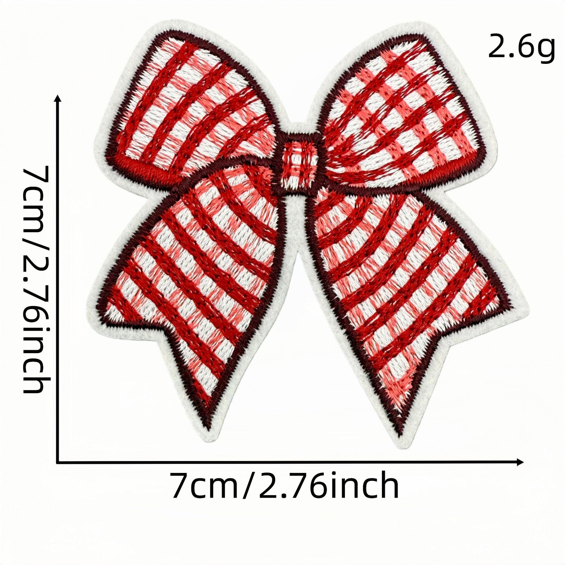 red bow embroidered patches iron on multicolor