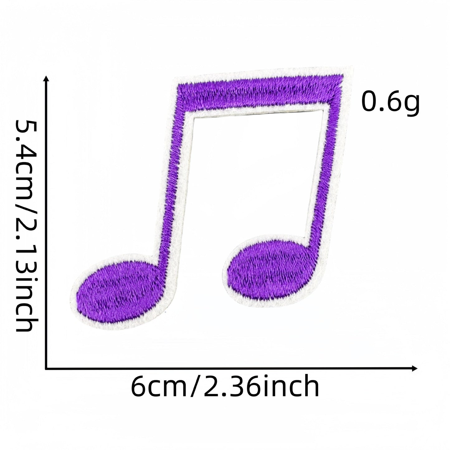 colorful music note embroidered patches iron on