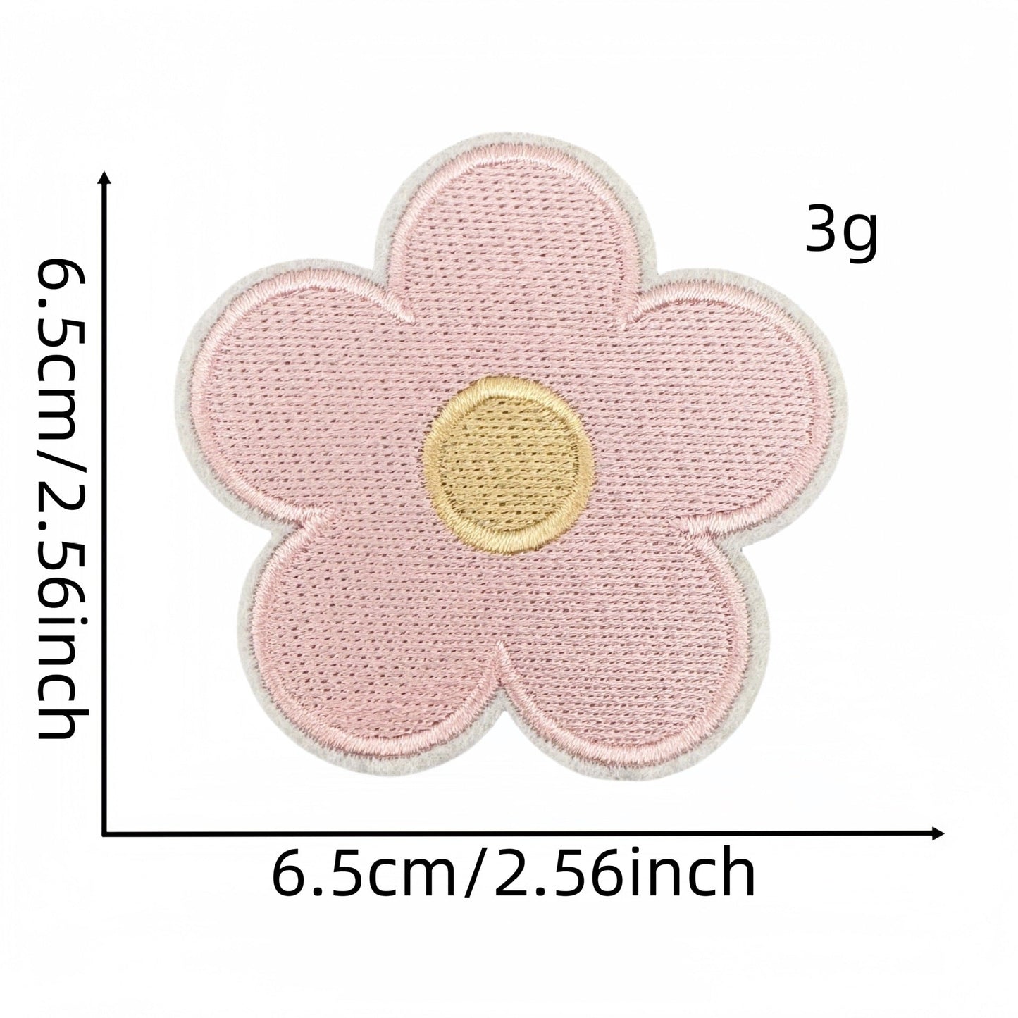 pastel flower embroidered patches peel and stick self adhesive