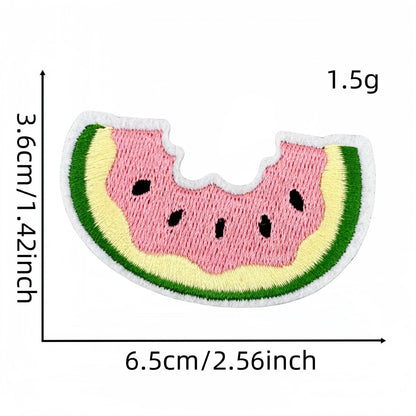watermelon embroidered patches summer fruit design iron on