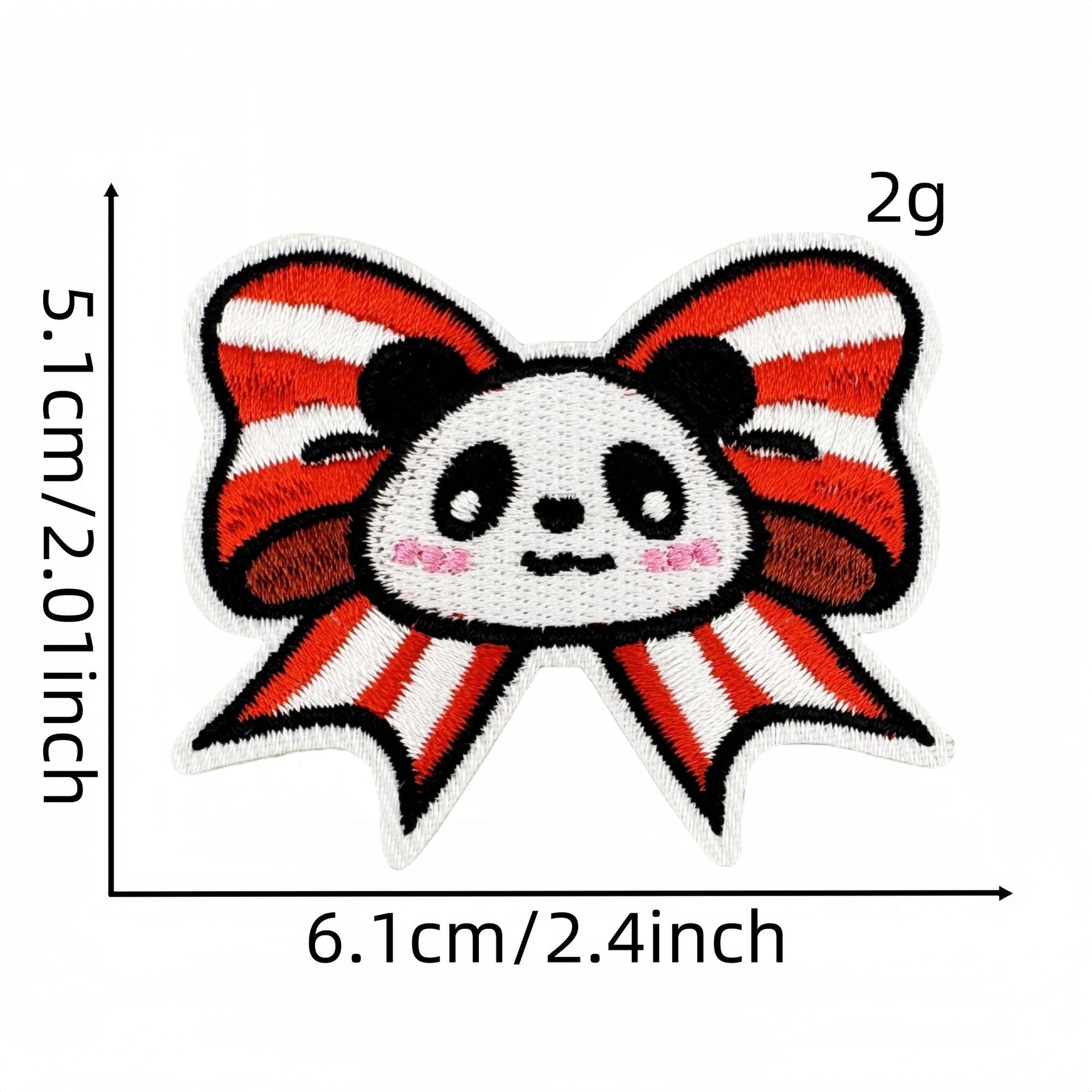 cute panda embroidered patches animal design iron on
