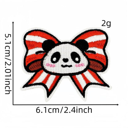 cute panda embroidered patches animal design iron on